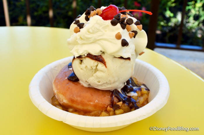 Plaza Ice Cream Parlor donut Sundae