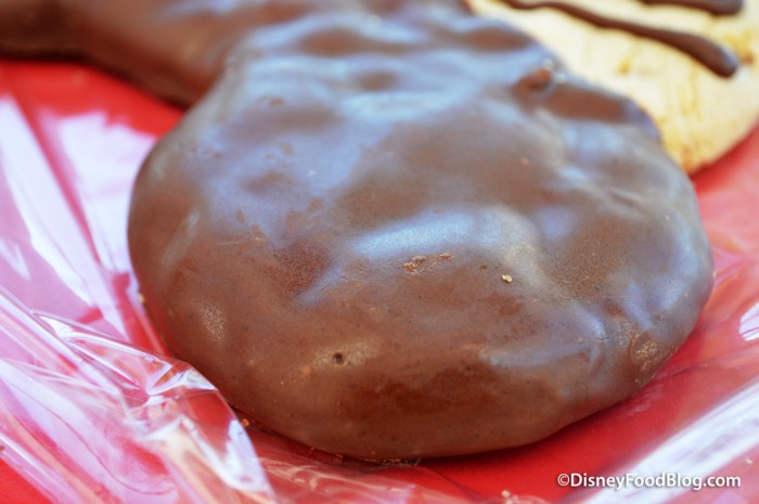 Close-up of chocolate-dipped ear