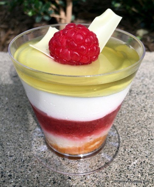 Fresh strawberry compote, lemon verbena and vanilla bean shortcake parfait