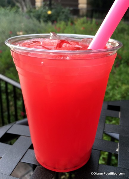 Cherry lemonade with cherry pearls