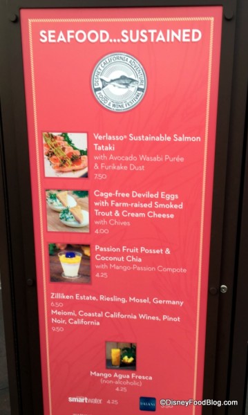 Seafood... Sustained Menu