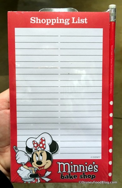 Minnie's Bake Shop Shopping List