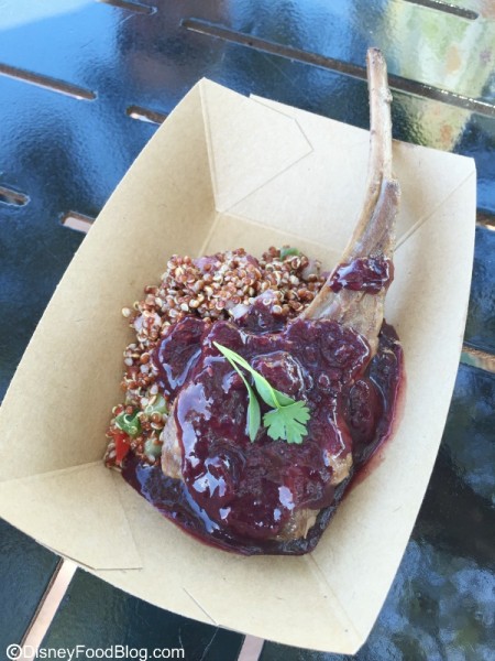 Lamb chop with Quinoa Salad and Blackberry Gastrique