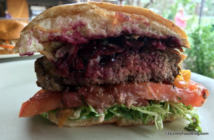 Bison Cheeseburger cross-section