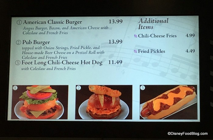 Fried Pickles listed under Sides