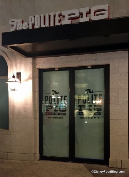 The Polite Pig doors