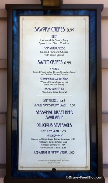 AristoCrepes Menu