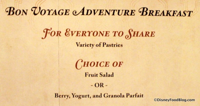 Bon Voyage Adventure Breakfast Starters