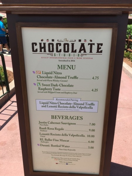 Chocolate Studio Menu