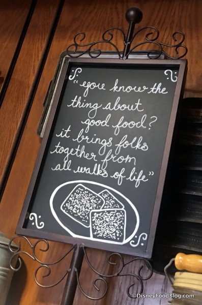 Sign in Mickey's Pantry