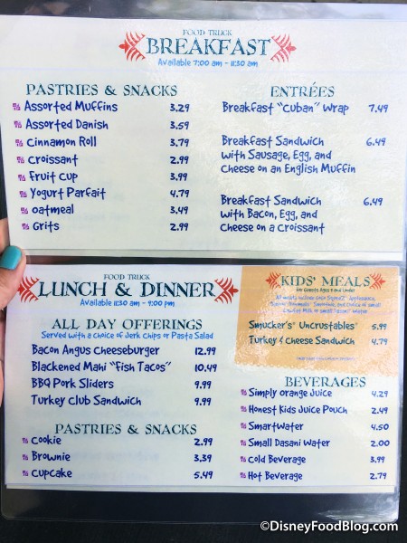 Food Truck Menu -- Click to Enlarge