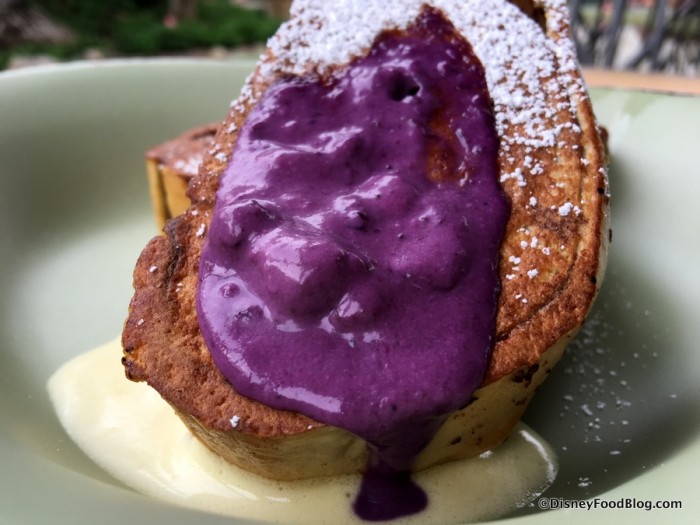 Closeup on Blueberry Cheesecake Dollop