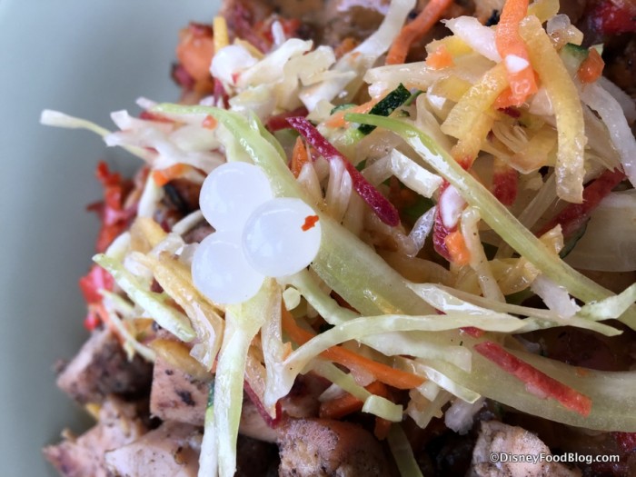 Crunchy Vegetable Slaw and Yogurt Boba Balls