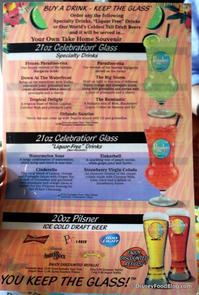 Menu -- Click to Enlarge
