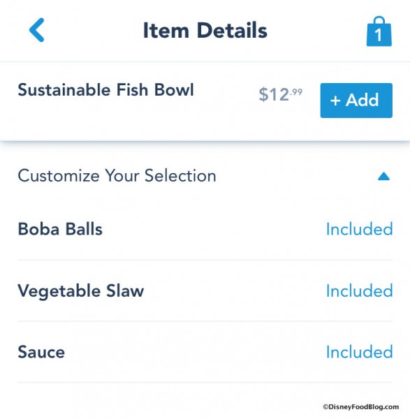 Mobile Order Screenshot