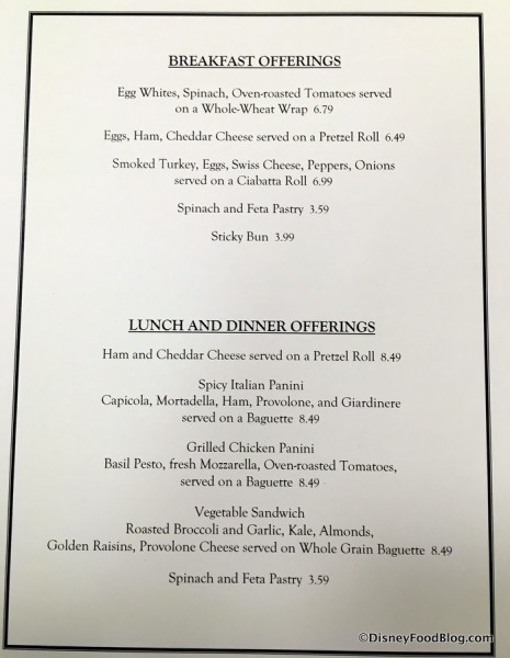 Breakfast, Lunch, and Dinner Menu