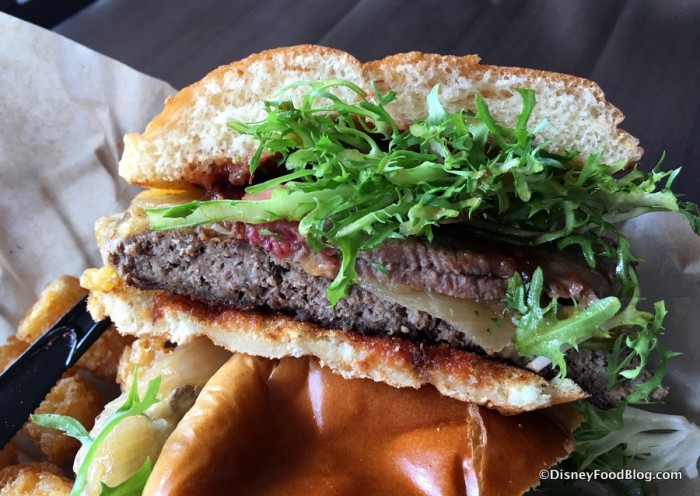 Brisket Cheeseburger cross-section
