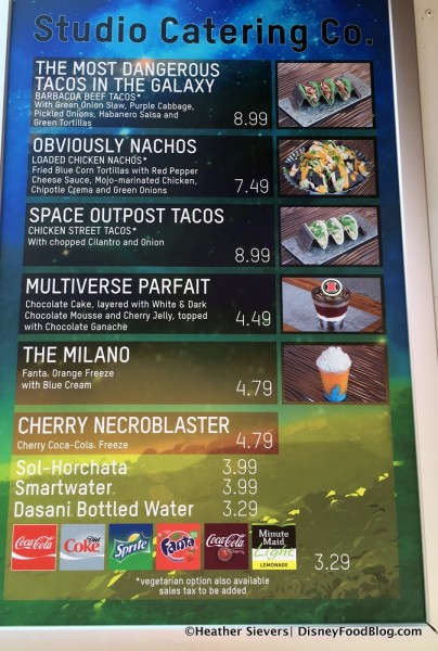 Studio Catering Co. Truck Menu