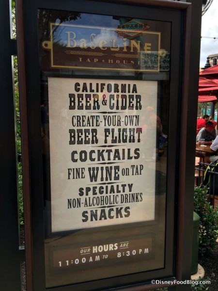 BaseLine Tap House sign