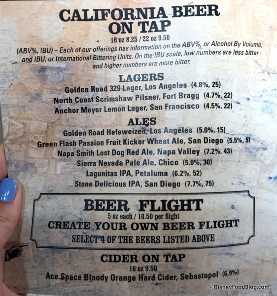 BaseLine Tap House Menu