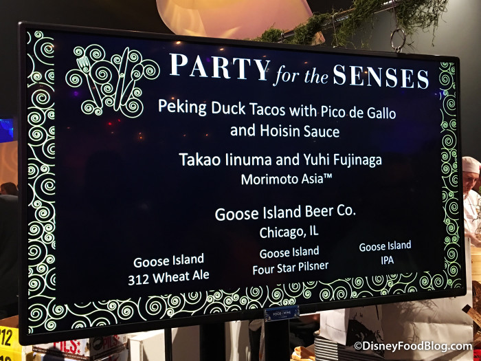 Menu -- Peking Duck from Morimoto Asia