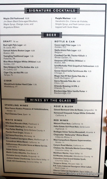 Drink Menu