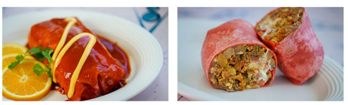 Burrito at Flo's V-8 Cafe