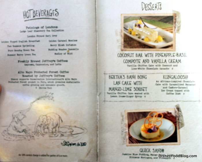 Dessert Menu