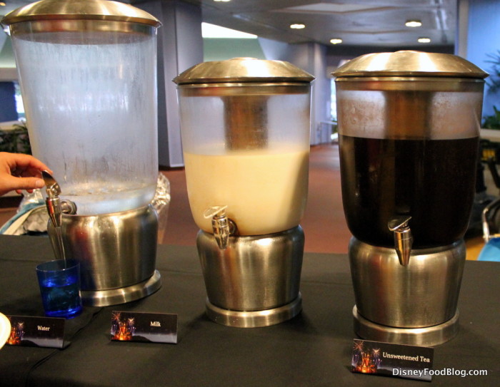 Water, Milk, and Unsweetened Tea