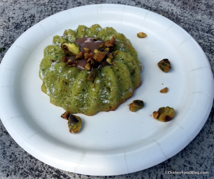 Pistachio Cardamom Bundt Cake with Chocolate Coconut Mousse
