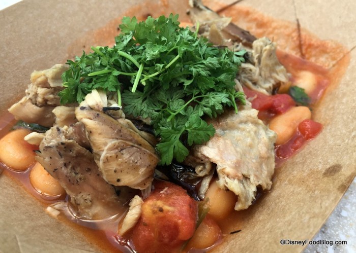 Pulled Duck Confit with Cannellini Bean Ragoût and Zinfandel Reduction