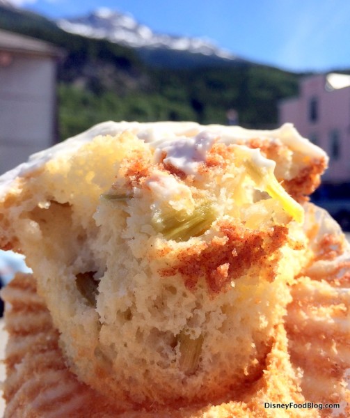 Rhubarb Cupcake -- Inside