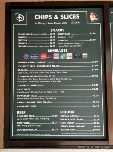 Chips & Slices Menu