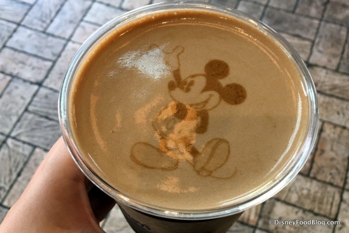 Mickey Mouse-topped Frozen Cappuccino