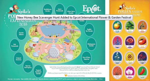 Spike's Pollen Nation Exploration map and stickers ©Disney