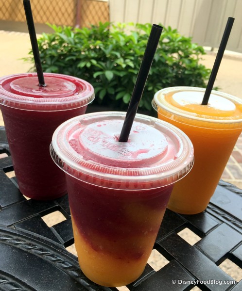 Wine Slushies -- Strawberry Shiraz, Swirl, and Mango Moscato