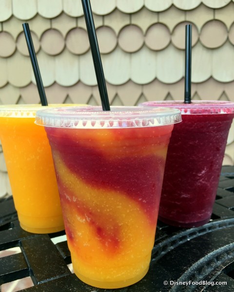 Wine Slushies -- Strawberry Shiraz, Swirl, and Mango Moscato