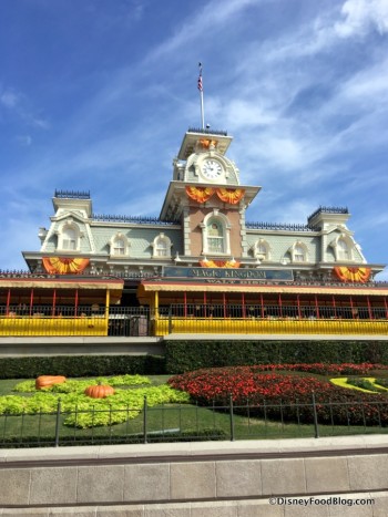 Magic Kingdom Train Station in the Fall