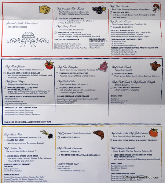 Party for the Senses Tasting Station Items