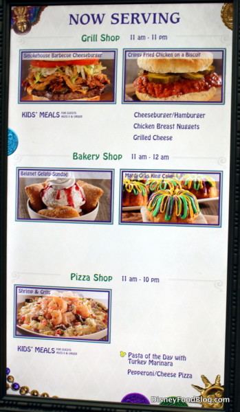 Menu Highlights