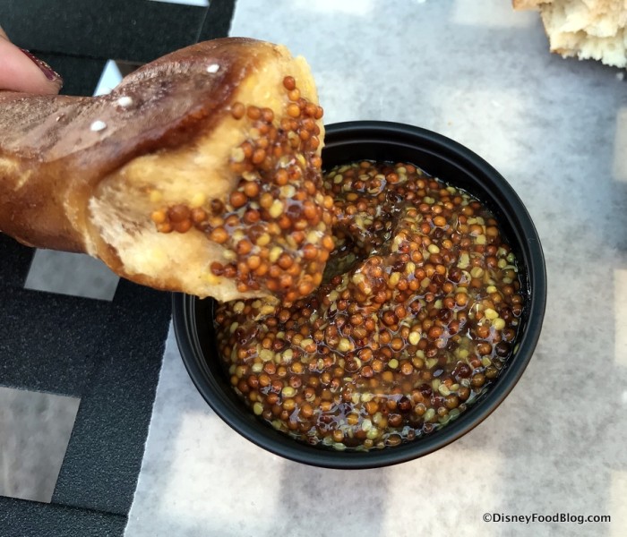 Warm Bavarian Pretzel with Whole-Grained Dijon Mustard