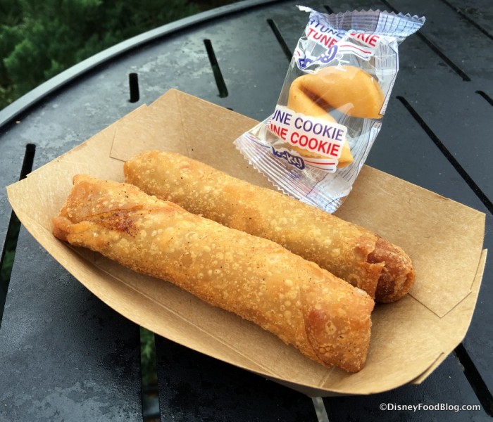 Vegetable Egg Roll and a Fortune Cookie