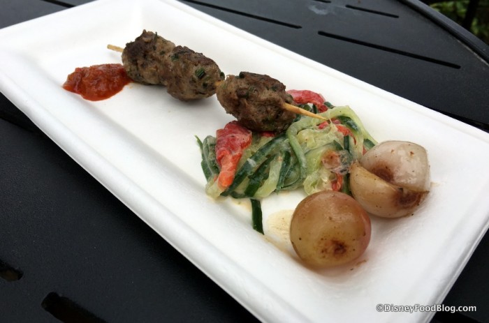 Grilled Lamb Kefta with Grapes