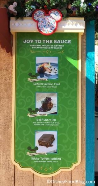 Joy to the Sauce booth menu