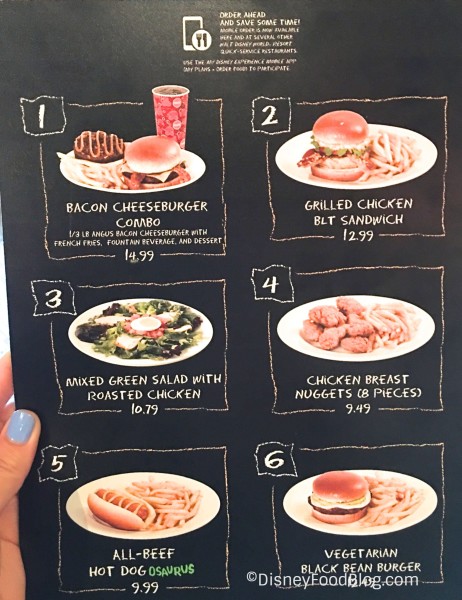 Restaurantosaurus Menu