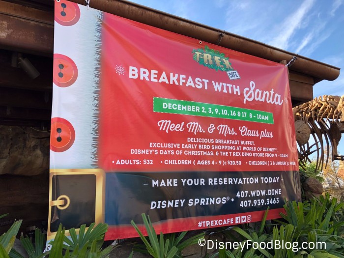 Breakfast with Santa at T-Rex