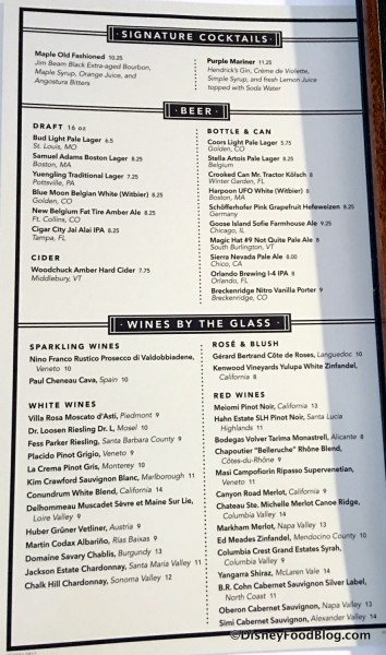 Ale & Compass Menu