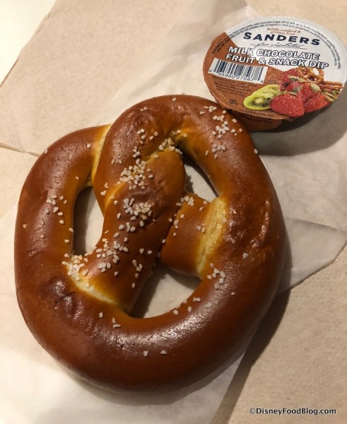 Warm Salted Caramel-Stuffed Pretzel