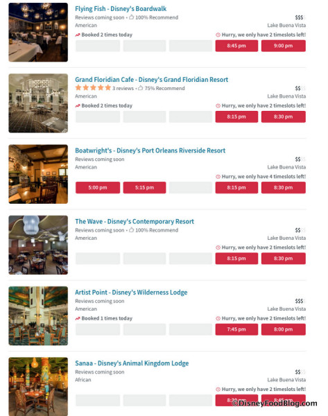 OpenTable Screenshot