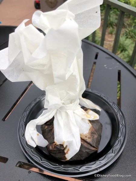 Mixiote de Cordero: Wrapped Slow Braised Lamb marinated in Tres Chiles Paste and Spices